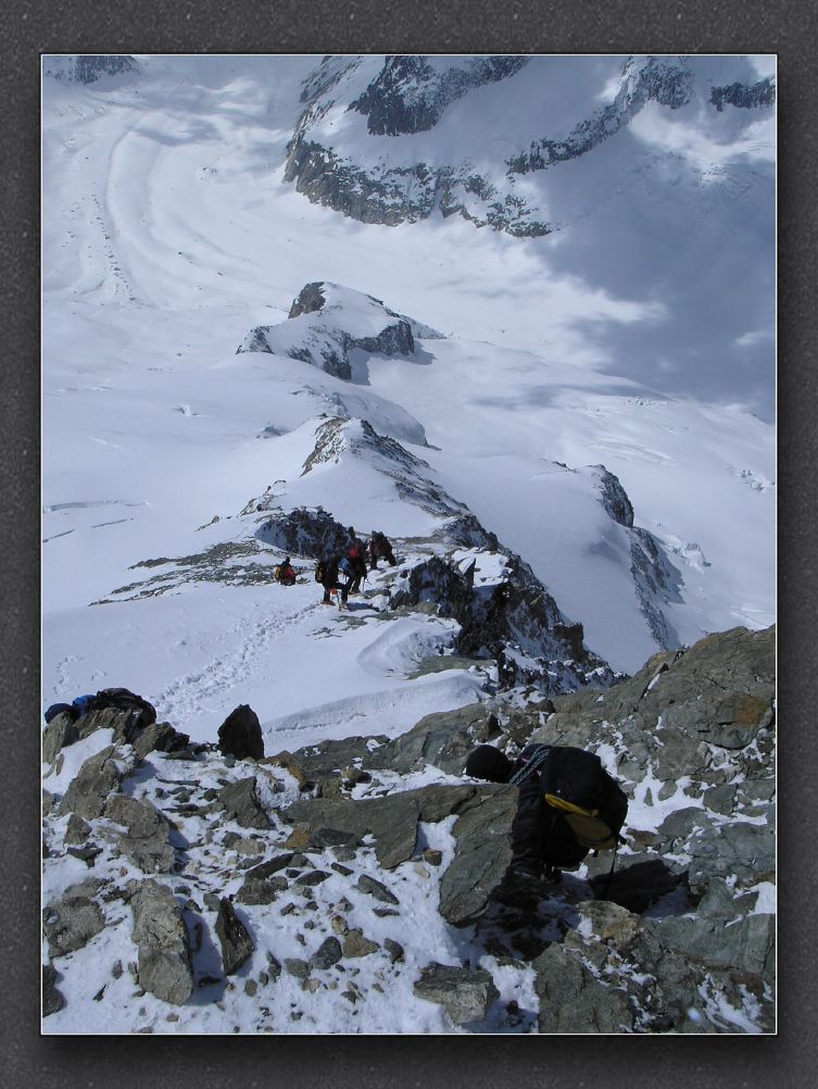 1 Die letzten Meter am grossen Aletschhorn